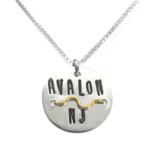 Load image into Gallery viewer, Mini Beach Tag Sterling Silver Necklace