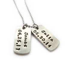 Load image into Gallery viewer, Sterling Silver Dog Tag Necklace
