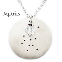 Load image into Gallery viewer, Aquarius Zodiac Constellation Necklace
