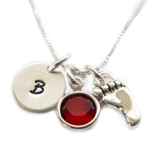 Load image into Gallery viewer, Baby Foot Sterling Silver Necklace

