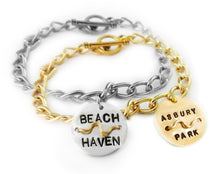 Load image into Gallery viewer, Beach Badge Chain Link Bracelet
