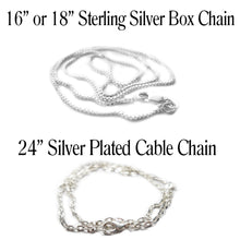 Load image into Gallery viewer, Personalized FAT CAT Charm Necklace with Sterling Silver Name