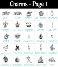 Load image into Gallery viewer, Personalized Charm Necklace with Name with Sterling Silver Name