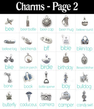 Load image into Gallery viewer, Personalized Charm Necklace with Name with Sterling Silver Name
