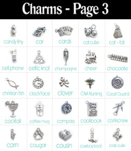 Load image into Gallery viewer, Personalized Charm Necklace with Name with Sterling Silver Name