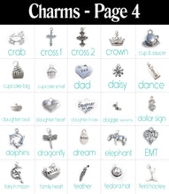 Load image into Gallery viewer, Personalized Charm Necklace with Name with Sterling Silver Name