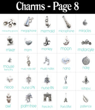 Load image into Gallery viewer, Personalized Charm Necklace with Name with Sterling Silver Name