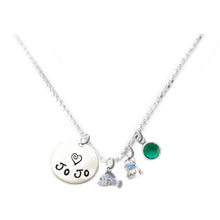 Load image into Gallery viewer, Personalized FUN FISHIE Charm Necklace with Sterling Silver Name