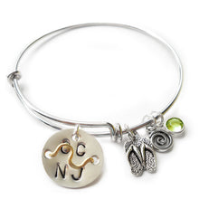 Load image into Gallery viewer, Ocean City NJ Mini Beach Badge Bangle