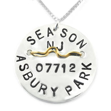 Load image into Gallery viewer, Sterling Silver Beach Badge Necklace