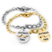 Load image into Gallery viewer, Beach Badge Chain Link Bracelet
