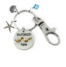 Load image into Gallery viewer, Beach Badge Keychain