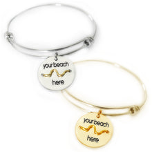 Load image into Gallery viewer, Beach Badge Expandable Bangle