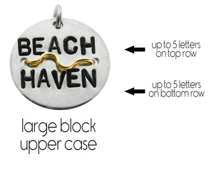 Beach Badge Chain Link Bracelet