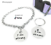 Load image into Gallery viewer, I Am Strong Pet and Person Pendants
