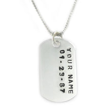 Load image into Gallery viewer, Pewter Dog Tag Necklace
