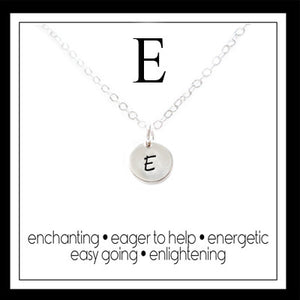 E - Alphabet Inspiring Necklace