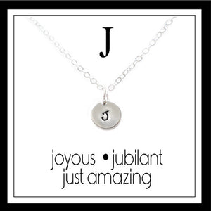 J - Alphabet Inspiring Necklace