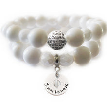 Load image into Gallery viewer, White Mountain Jade Marble Beaded Beauty Bracelet
