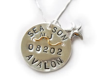 Load image into Gallery viewer, Sterling Silver Beach Badge Necklace
