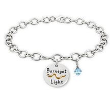 Load image into Gallery viewer, Barnegat Light Beach Tag Charm Bracelet – Hand-Stamped NJ Jewelry
