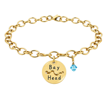 Load image into Gallery viewer, Bay Head Beach Tag Charm Bracelet – Hand-Stamped NJ Jewelry
