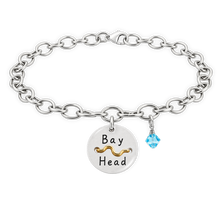 Load image into Gallery viewer, Bay Head Beach Tag Charm Bracelet – Hand-Stamped NJ Jewelry
