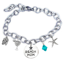 Load image into Gallery viewer, Beach Mom Block Font Bangle
