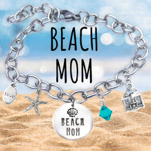 Load image into Gallery viewer, Beach Mom Skinny Caps Font Bangle
