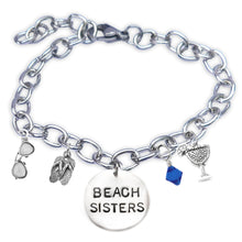Load image into Gallery viewer, Beach Sisters Block Font Bangle
