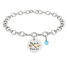 Load image into Gallery viewer, Beach Haven Beach Tag Charm Bracelet – Hand-Stamped NJ Jewelry
