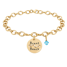 Load image into Gallery viewer, Brant Beach Tag Charm Bracelet – Hand-Stamped NJ Jewelry
