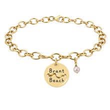 Load image into Gallery viewer, Brant Beach Tag Charm Bracelet – Hand-Stamped NJ Jewelry
