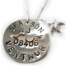 Load image into Gallery viewer, Sterling Silver Beach Badge Necklace
