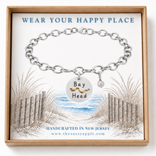 Load image into Gallery viewer, Bay Head Beach Tag Charm Bracelet – Hand-Stamped NJ Jewelry

