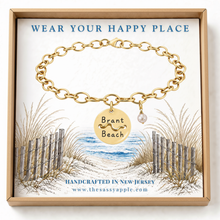 Load image into Gallery viewer, Brant Beach Tag Charm Bracelet – Hand-Stamped NJ Jewelry

