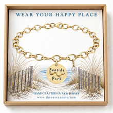 Load image into Gallery viewer, Seaside Park Beach Tag Charm Bracelet – Hand-Stamped NJ Jewelry
