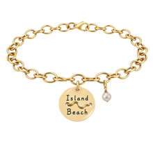 Load image into Gallery viewer, Island Beach Tag Charm Bracelet – Hand-Stamped NJ Jewelry
