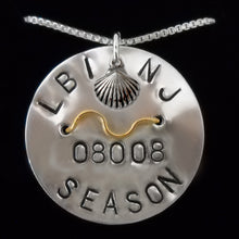 Load image into Gallery viewer, Sterling Silver Beach Badge Necklace
