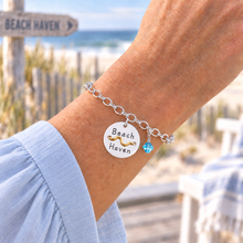 Load image into Gallery viewer, Beach Haven Beach Tag Charm Bracelet – Hand-Stamped NJ Jewelry
