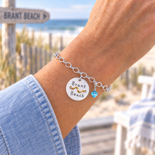 Load image into Gallery viewer, Brant Beach Tag Charm Bracelet – Hand-Stamped NJ Jewelry
