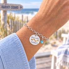 Load image into Gallery viewer, Harvey Cedars Beach Tag Charm Bracelet – Hand-Stamped NJ Jewelry
