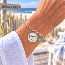 Load image into Gallery viewer, Brigantine Beach Tag Charm Bracelet – Hand-Stamped NJ Jewelry

