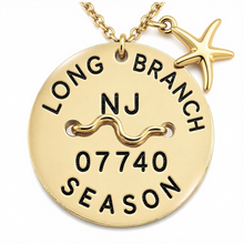 Load image into Gallery viewer, Long Branch Beach Tag Necklace – Hand-Stamped NJ Jewelry
