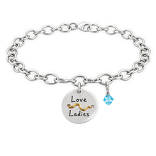 Load image into Gallery viewer, Loveladies Beach Tag Charm Bracelet – Hand-Stamped NJ Jewelry
