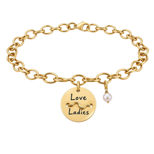 Load image into Gallery viewer, Loveladies Beach Tag Charm Bracelet – Hand-Stamped NJ Jewelry
