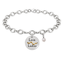 Load image into Gallery viewer, Loveladies Beach Tag Charm Bracelet – Hand-Stamped NJ Jewelry
