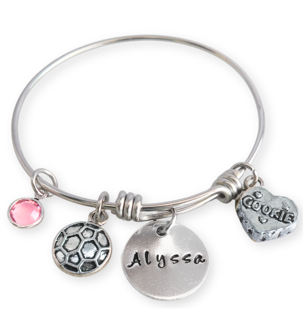 Say My Name Charm Expandable Bangle
