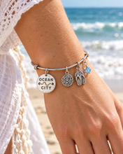 Load image into Gallery viewer, Ocean City Expandable Beach Tag Bracelet – Hand-Stamped NJ Jewelry
