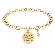Load image into Gallery viewer, Point Pleasant Beach Tag Charm Bracelet – Hand-Stamped NJ Jewelry
